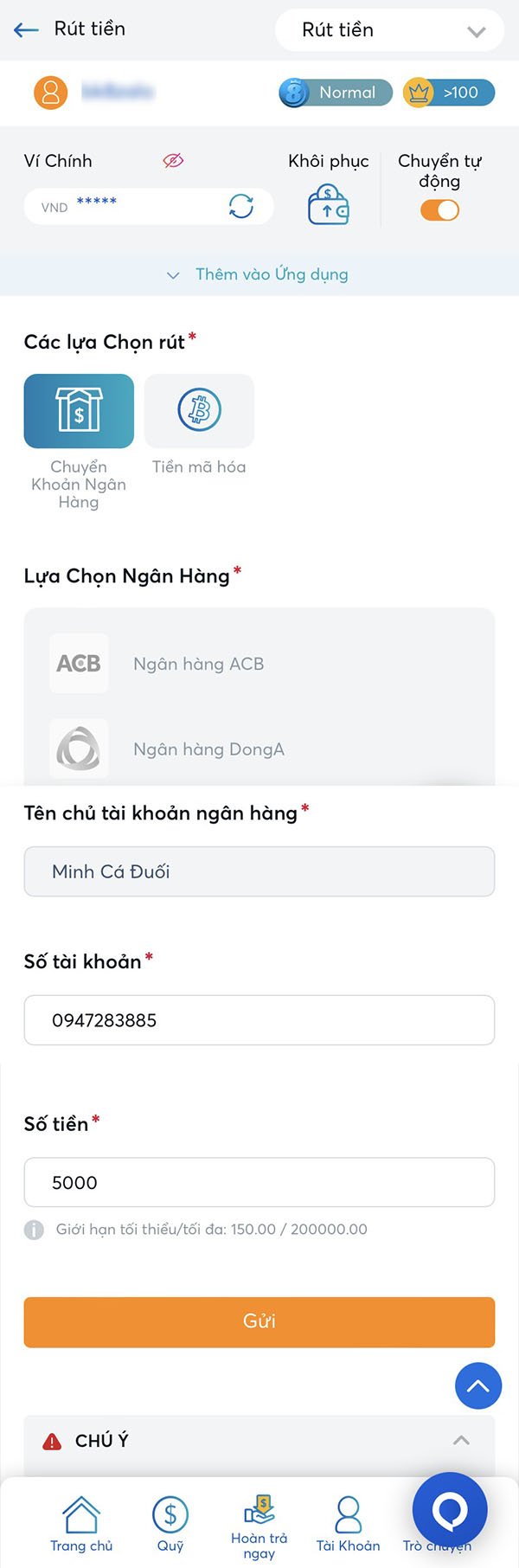 Hướng dẫn rút tiền tại nhà cái Bk8 1 Những lưu ý khi rút tiền tại Bk8